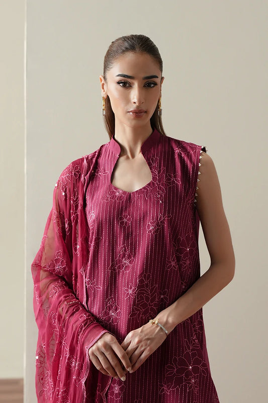 Cross Stitch - Embroidered Suit - 3 Piece - Ruby Glow