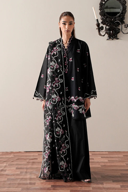 Cross Stitch - Embroidered Suit - 3 Piece - Ebony Mist