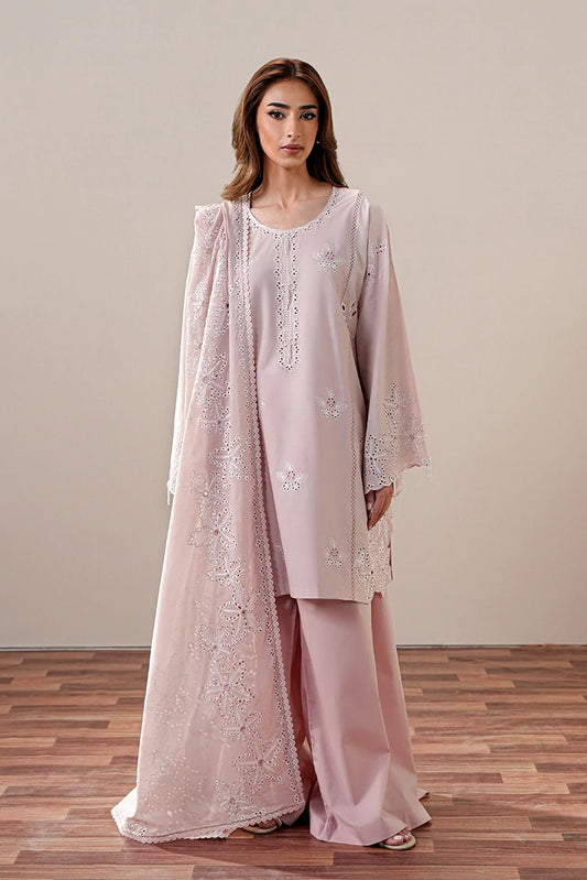 Cross Stitch - Embroidered Suit - 3 Piece - Petal Dusk