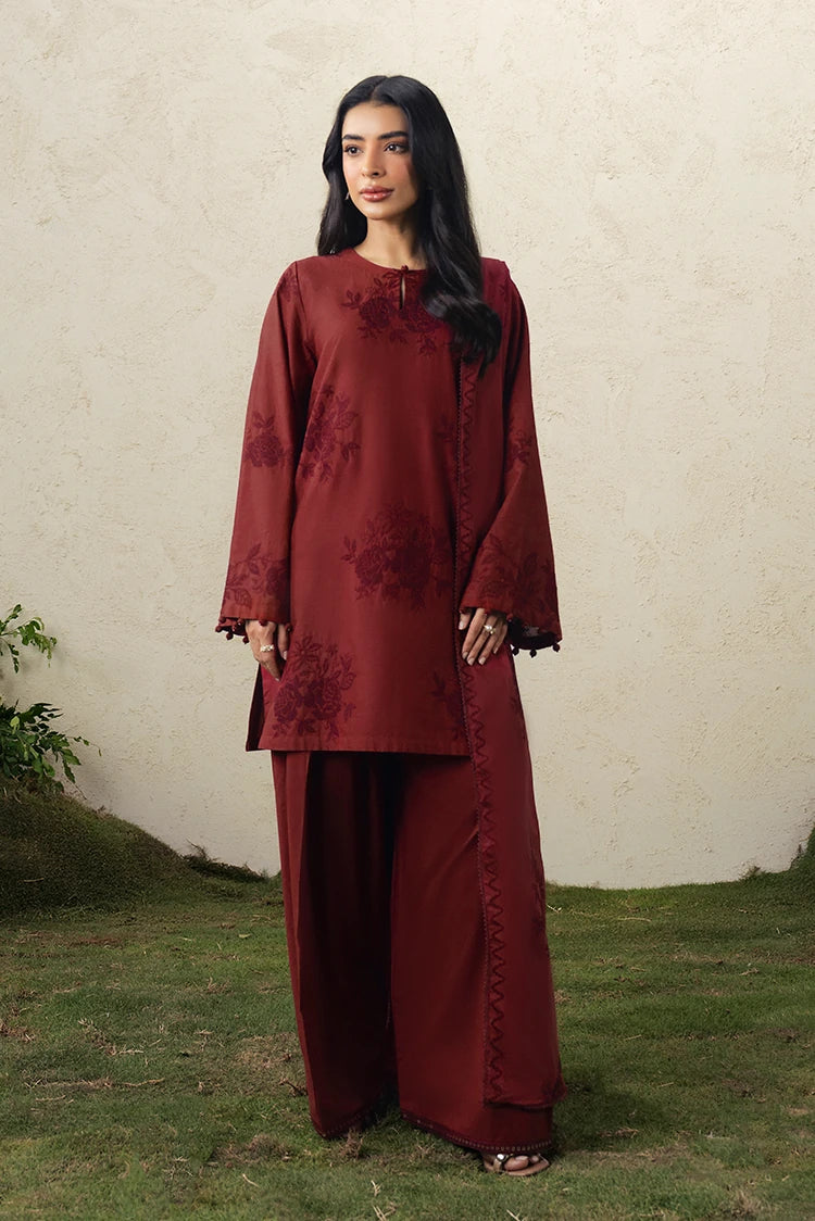 Picture of Cross Stitch - The Moonsoon Edit - Unstitched - Crimson Bloom - Available at Raja Sahib