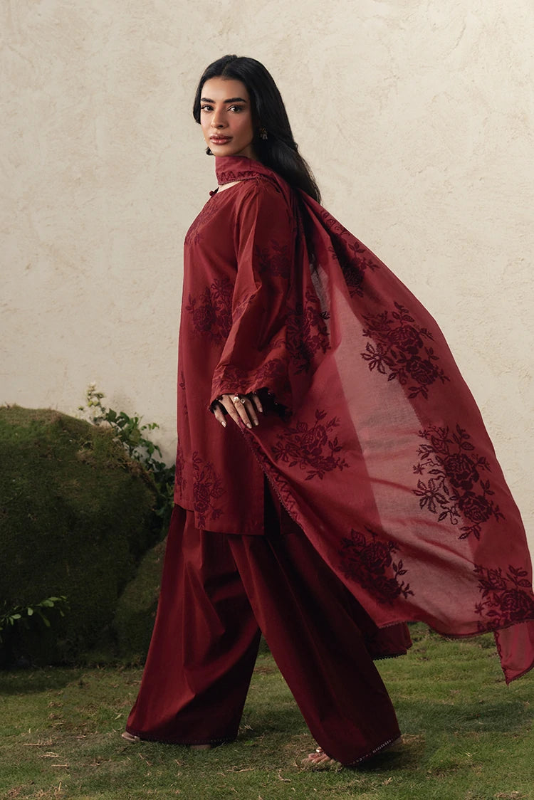 Picture of Cross Stitch - The Moonsoon Edit - Unstitched - Crimson Bloom - Available at Raja Sahib