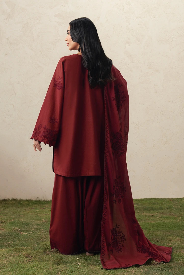 Picture of Cross Stitch - The Moonsoon Edit - Unstitched - Crimson Bloom - Available at Raja Sahib