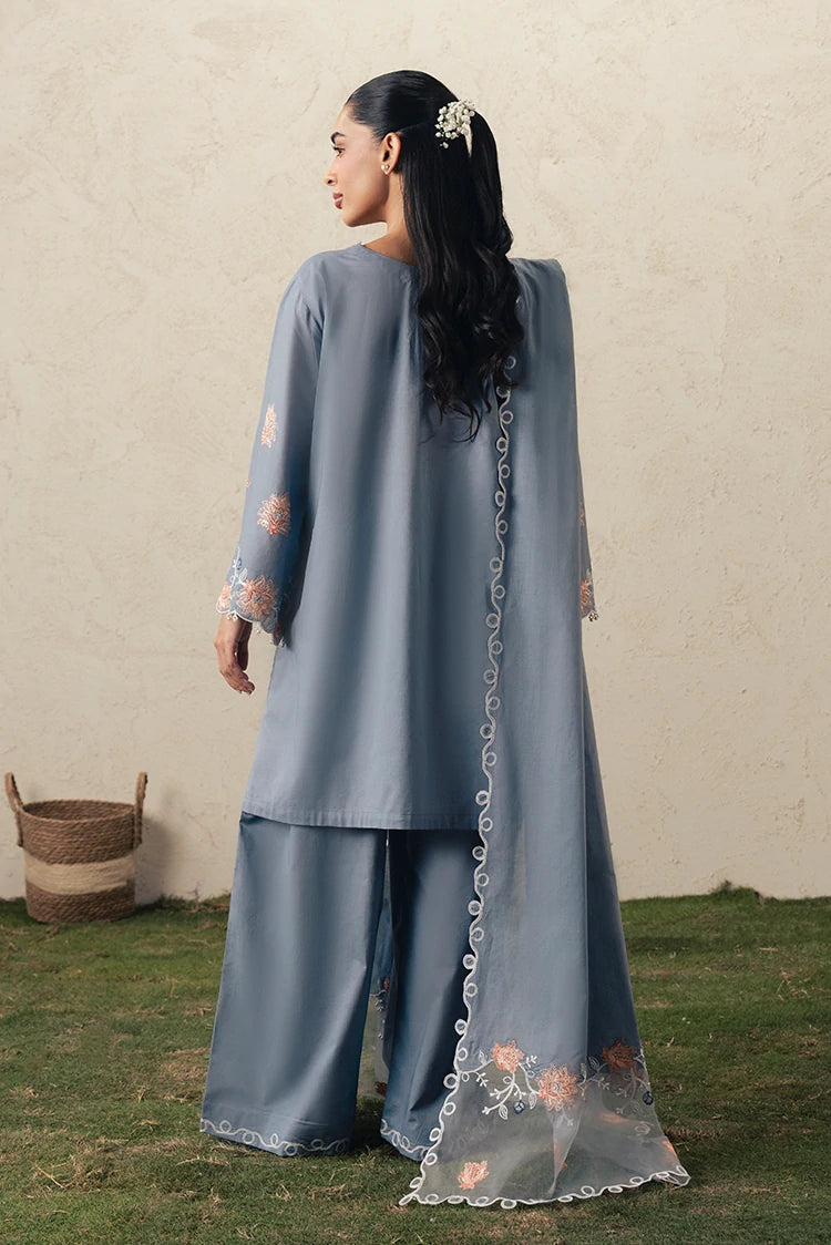 Picture of Cross Stitch - The Moonsoon Edit - Unstitched - Safron Sky - Available at Raja Sahib