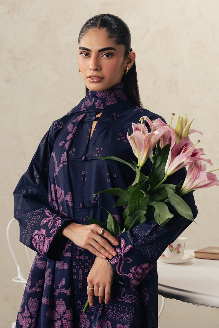 Picture of Cross Stitch - The Moonsoon Edit - Unstitched - Magenta Muse - Available at Raja Sahib