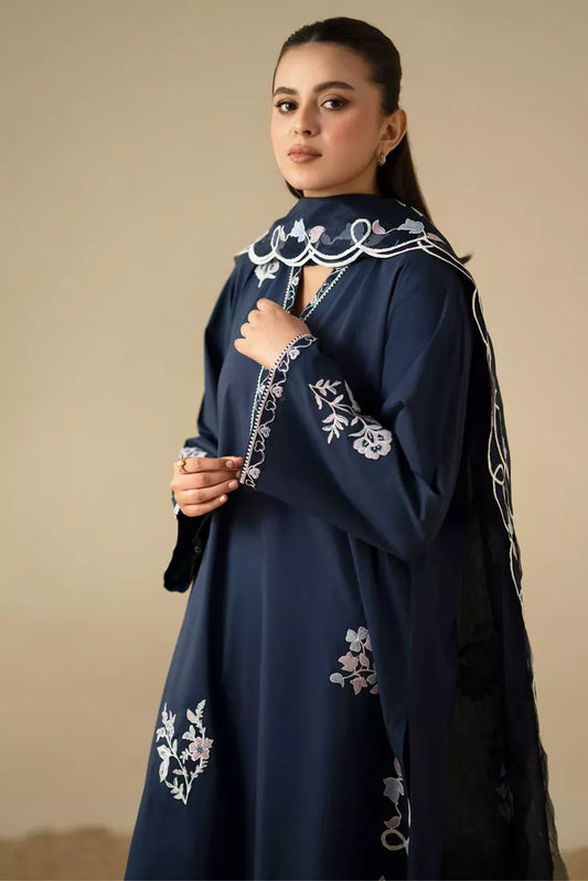 Picture of Cross Stitch - Azure Grace - 3 Piece - Available at Raja Sahib