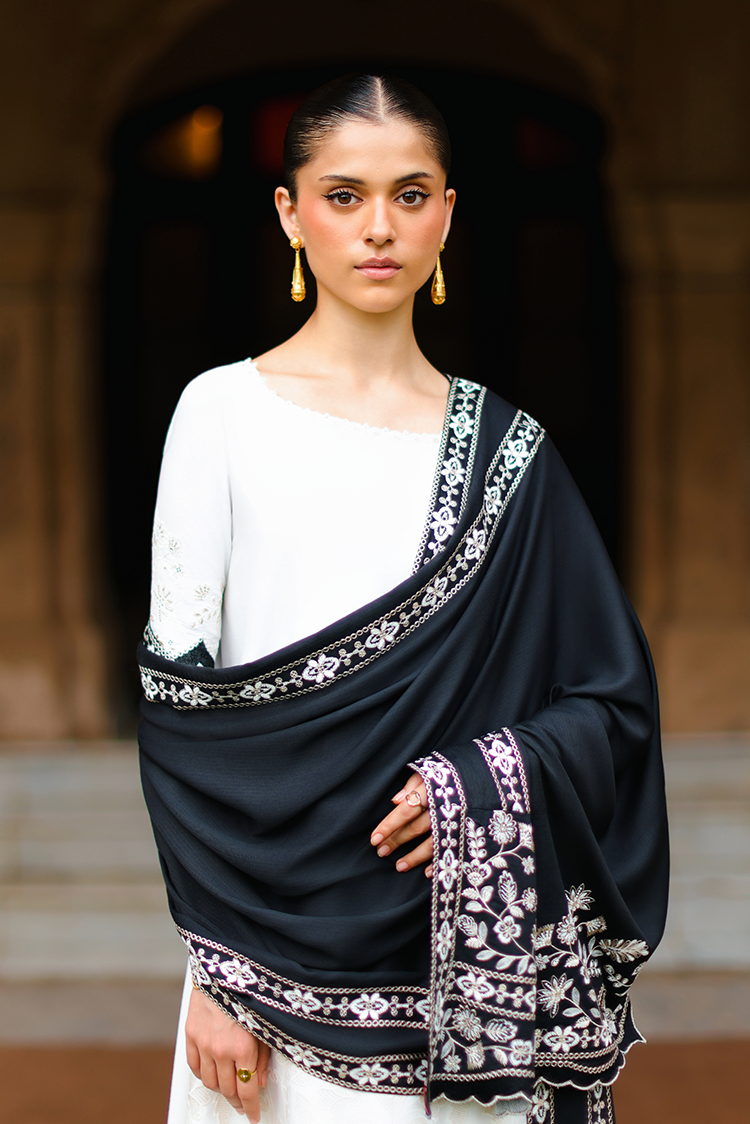 Picture of Cross Stitch - Print Satin Edit - Cloud Cream - Available at Raja Sahib