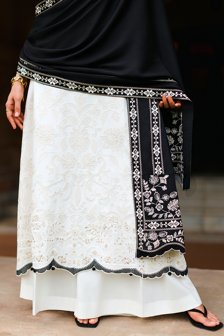 Picture of Cross Stitch - Print Satin Edit - Cloud Cream - Available at Raja Sahib