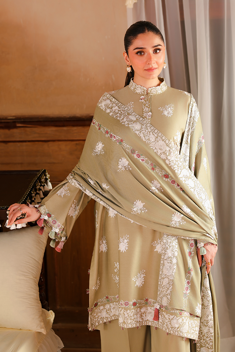 Picture of Cross Stitch - Print Satin Edit - Muted Sage - Available at Raja Sahib
