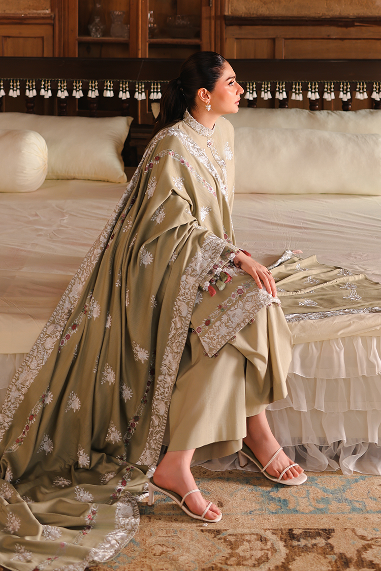 Picture of Cross Stitch - Print Satin Edit - Muted Sage - Available at Raja Sahib