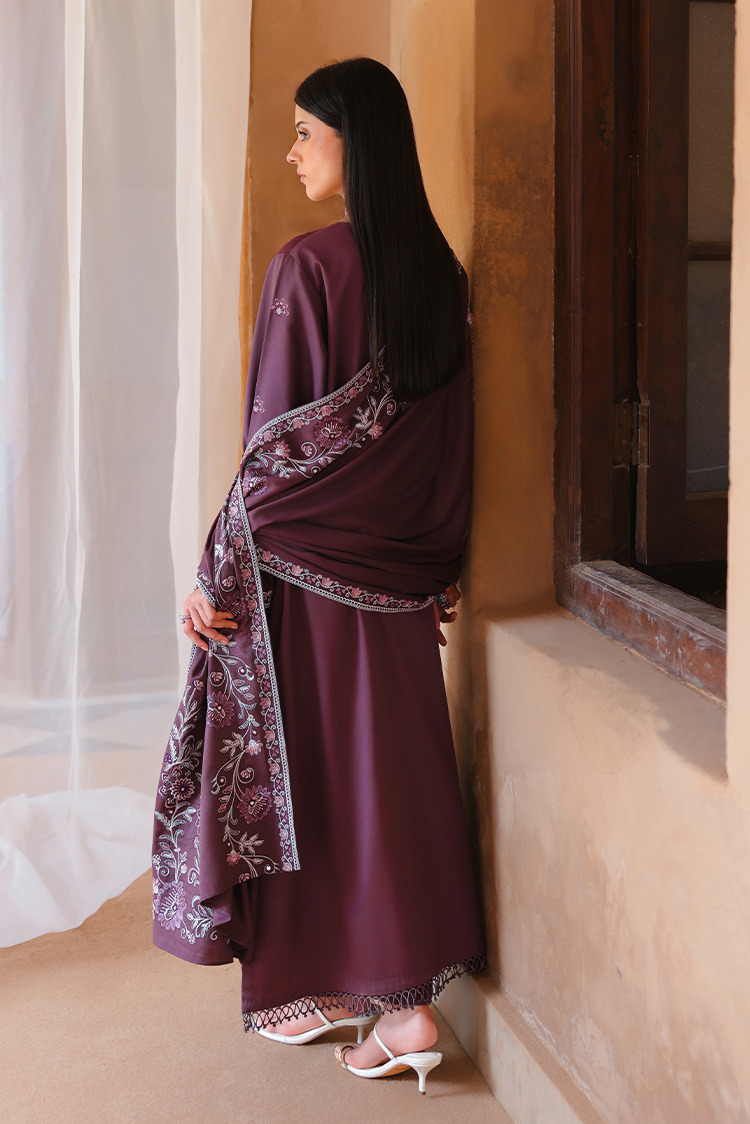 Picture of Cross Stitch - Print Satin Edit - Mulberry Brown - Available at Raja Sahib