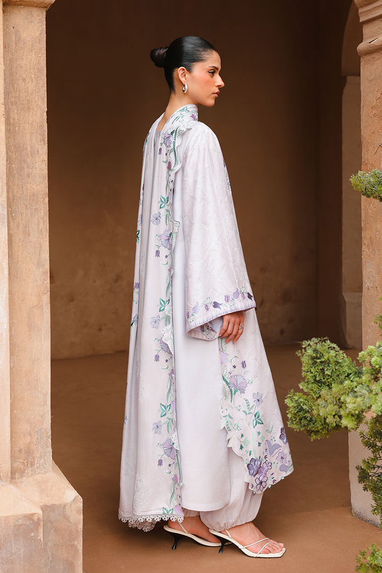 Picture of Cross Stitch - Print Satin Edit - Mauve Tint - Available at Raja Sahib