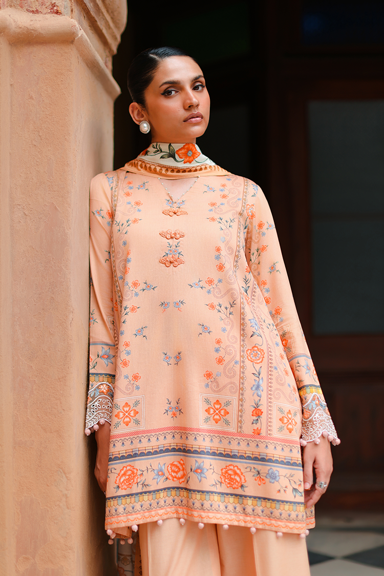 Picture of Cross Stitch - Print Satin Edit - Carmine Glow - Available at Raja Sahib