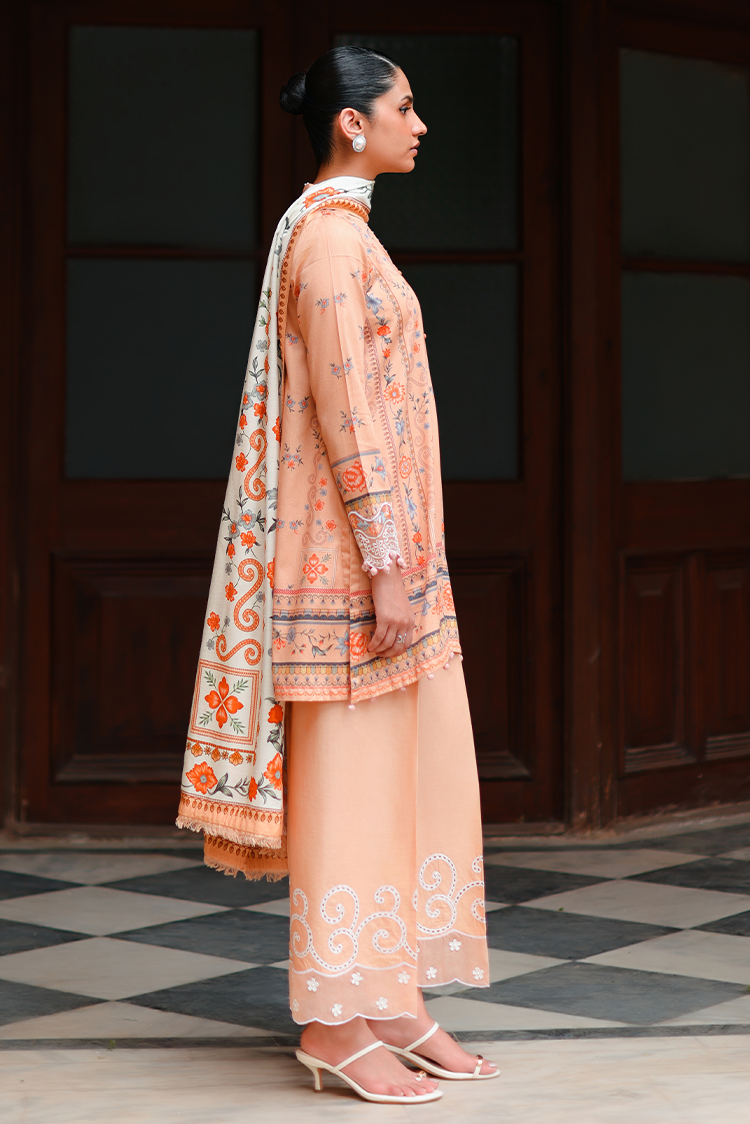 Picture of Cross Stitch - Print Satin Edit - Carmine Glow - Available at Raja Sahib