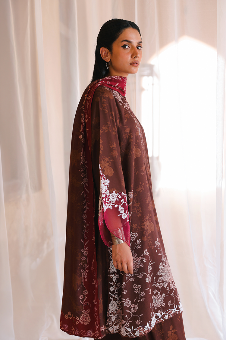 Picture of Cross Stitch - Print Satin Edit - Sepia Bloom - Available at Raja Sahib