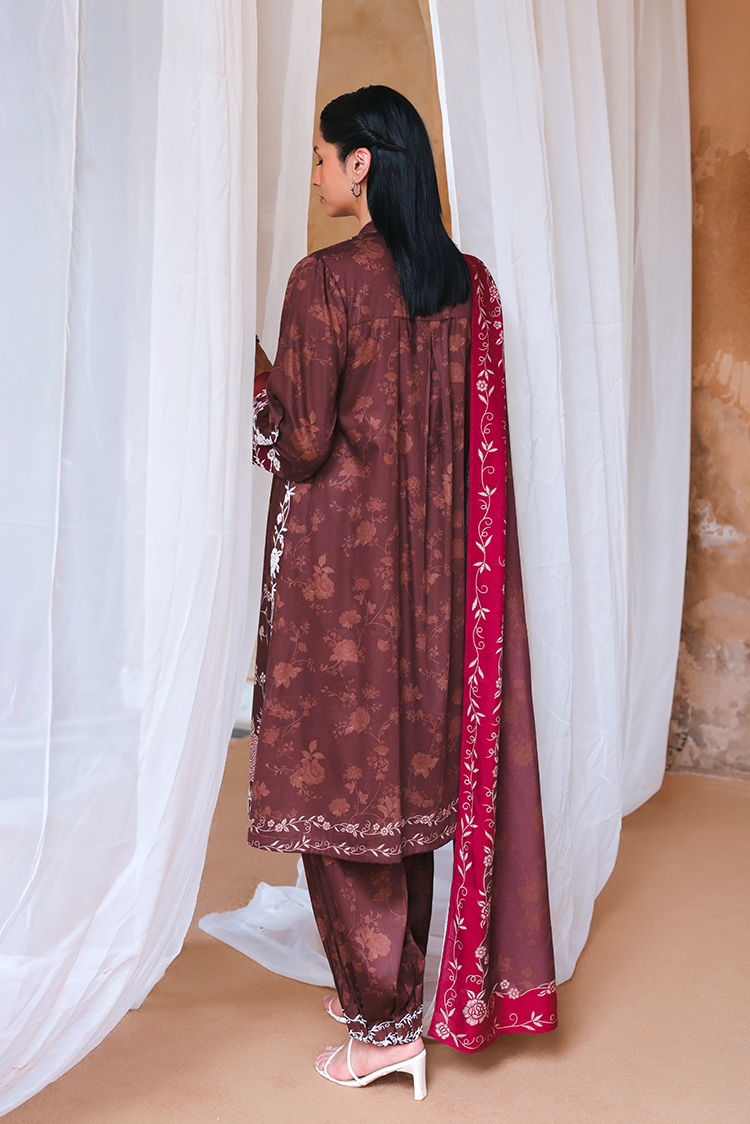 Picture of Cross Stitch - Print Satin Edit - Sepia Bloom - Available at Raja Sahib