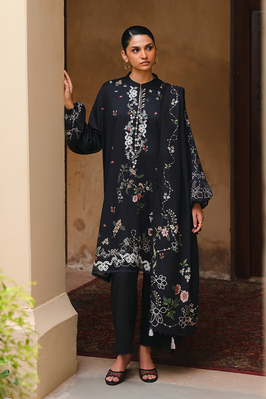 Picture of Cross Stitch - Print Satin Edit - Velvet Onyx - Available at Raja Sahib