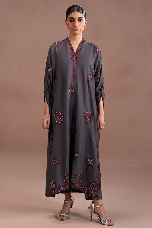 Picture of Cross Stitch - Lux Pret Edit - Garnet Smoke - 2 Piece - Available at Raja Sahib