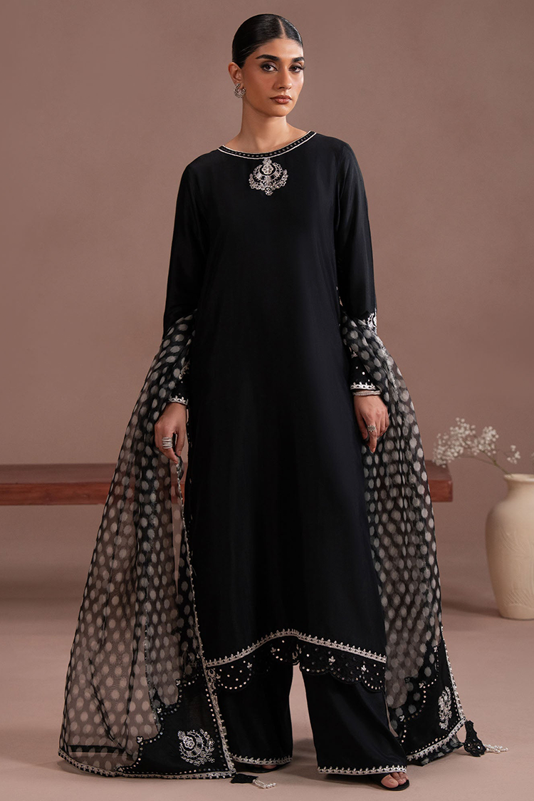 Picture of Cross Stitch - Lux Pret Edit - Silver Mink - 3 Piece - Available at Raja Sahib