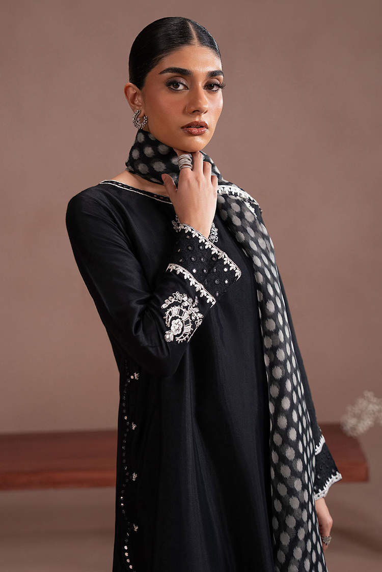 Picture of Cross Stitch - Lux Pret Edit - Silver Mink - 3 Piece - Available at Raja Sahib