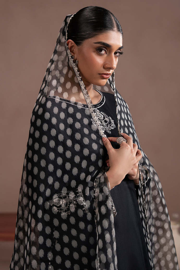 Picture of Cross Stitch - Lux Pret Edit - Silver Mink - 3 Piece - Available at Raja Sahib