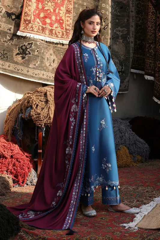 Cross Stitch - Ocean Reverie Khaddar Embroidered Suit - 3 Piece