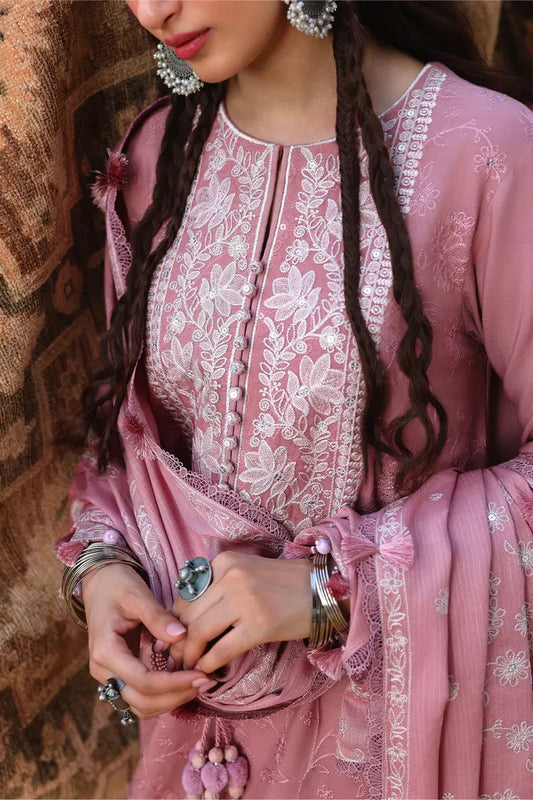 Picture of Cross Stitch - Rose Melody Linen Embroidered Suit - 3 Piece - Available at Raja Sahib