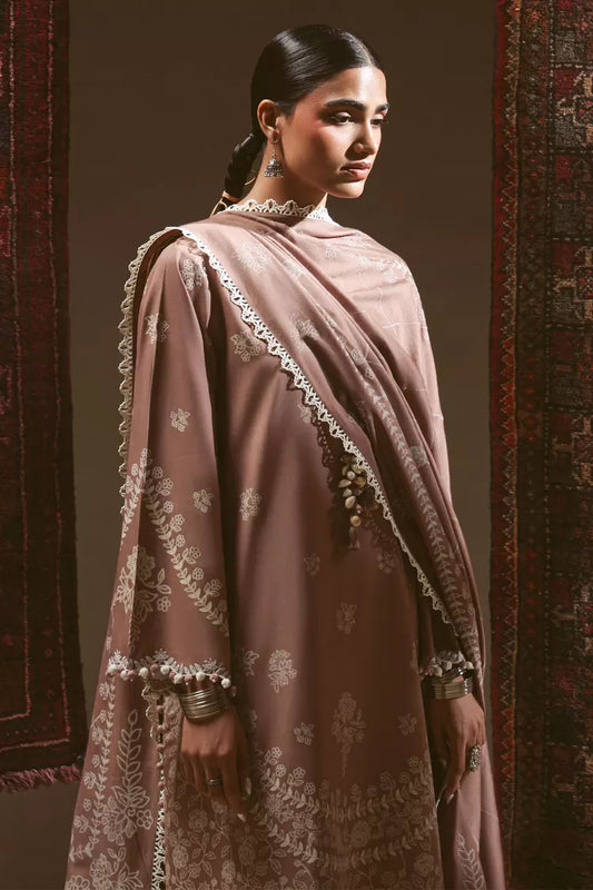Picture of Cross Stitch - Cocoa Musk Linen Embroidered Suit - 3 Piece - Available at Raja Sahib