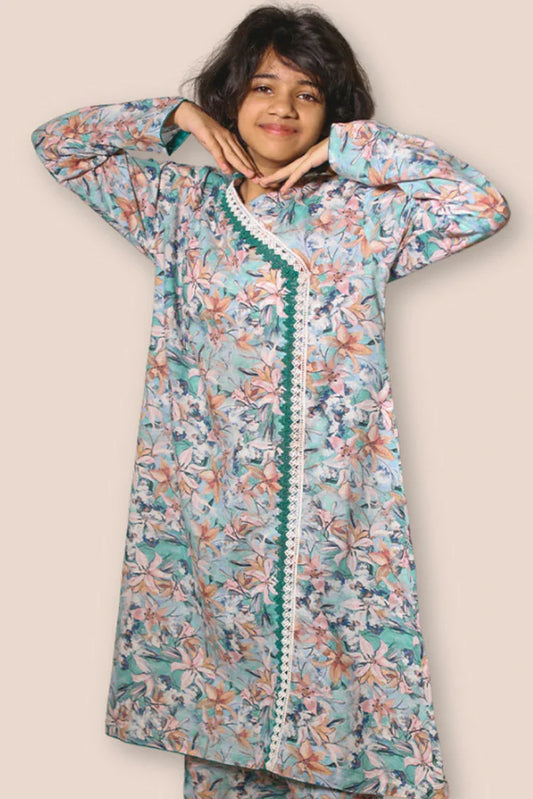 Picture of Abar - Spring Collection - 2 Piece - Elegant angarkha - Available at Raja Sahib