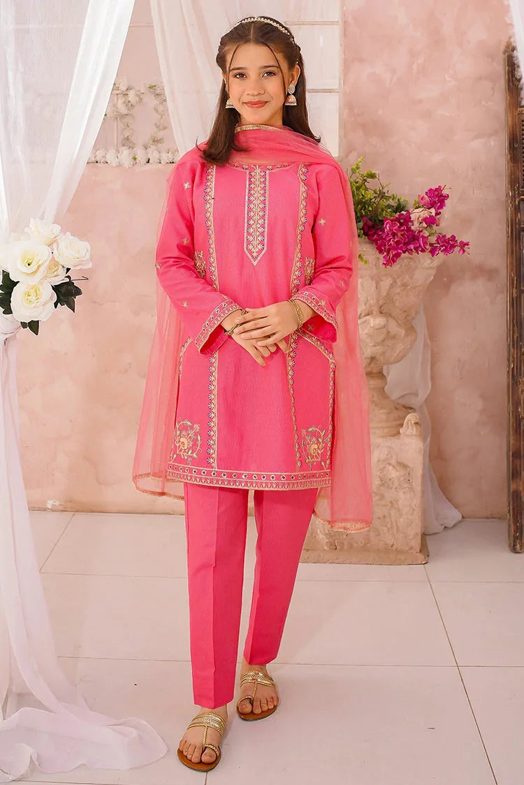 Picture of Modest - 3 Piece - Cotton Lawn Embroidered Suit - Available at Raja Sahib