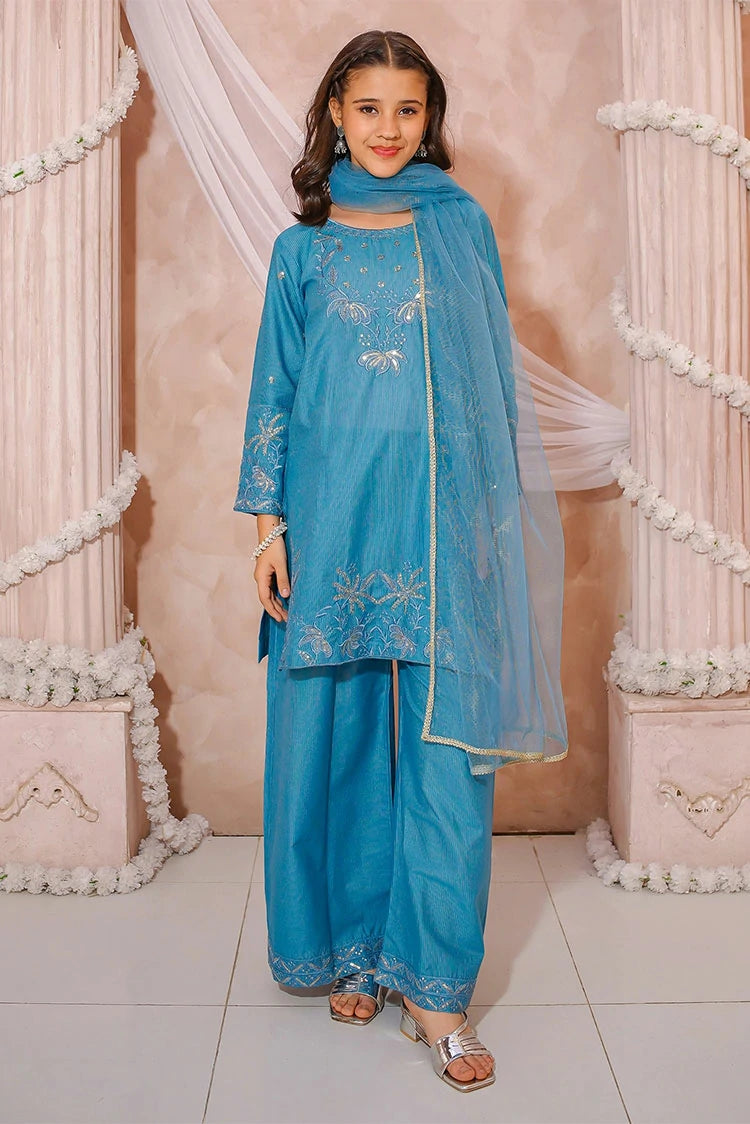 Picture of Modest - Embroidered Maysuri Suit - 3 Piece - Available at Raja Sahib