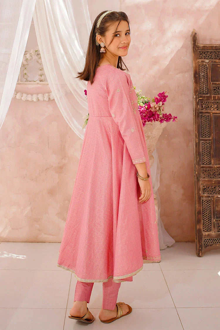 Picture of Modest - 3 Piece - Cotton Lawn Embroidered Frock - Available at Raja Sahib
