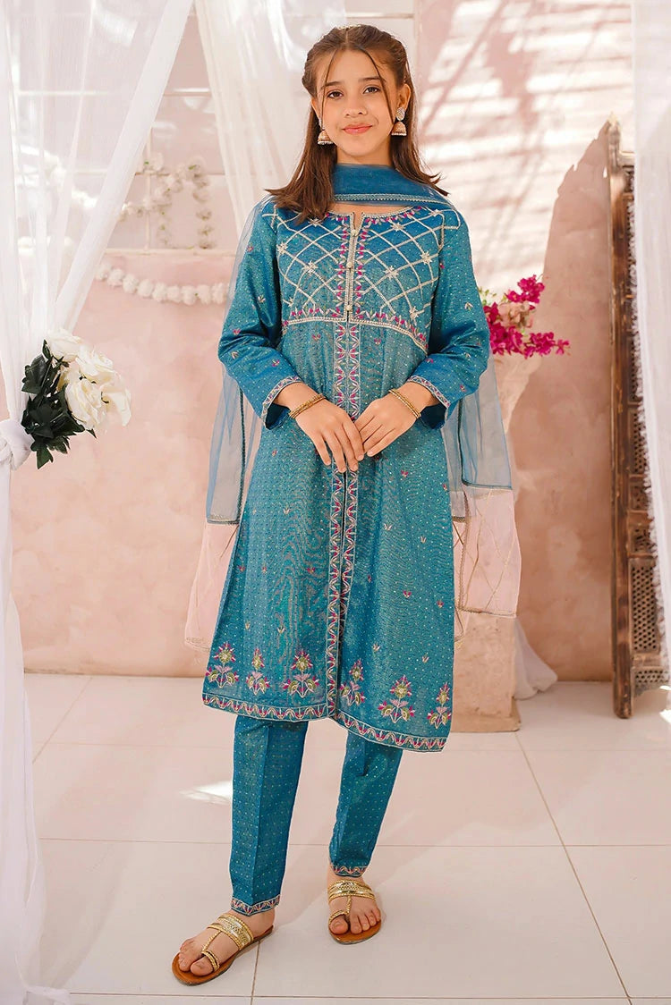 Picture of Modest - Embroidered Cotton Lawn Suit - 3 Piece - Available at Raja Sahib