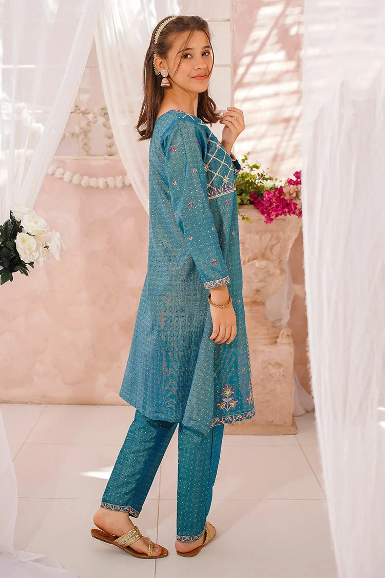 Picture of Modest - Embroidered Cotton Lawn Suit - 3 Piece - Available at Raja Sahib