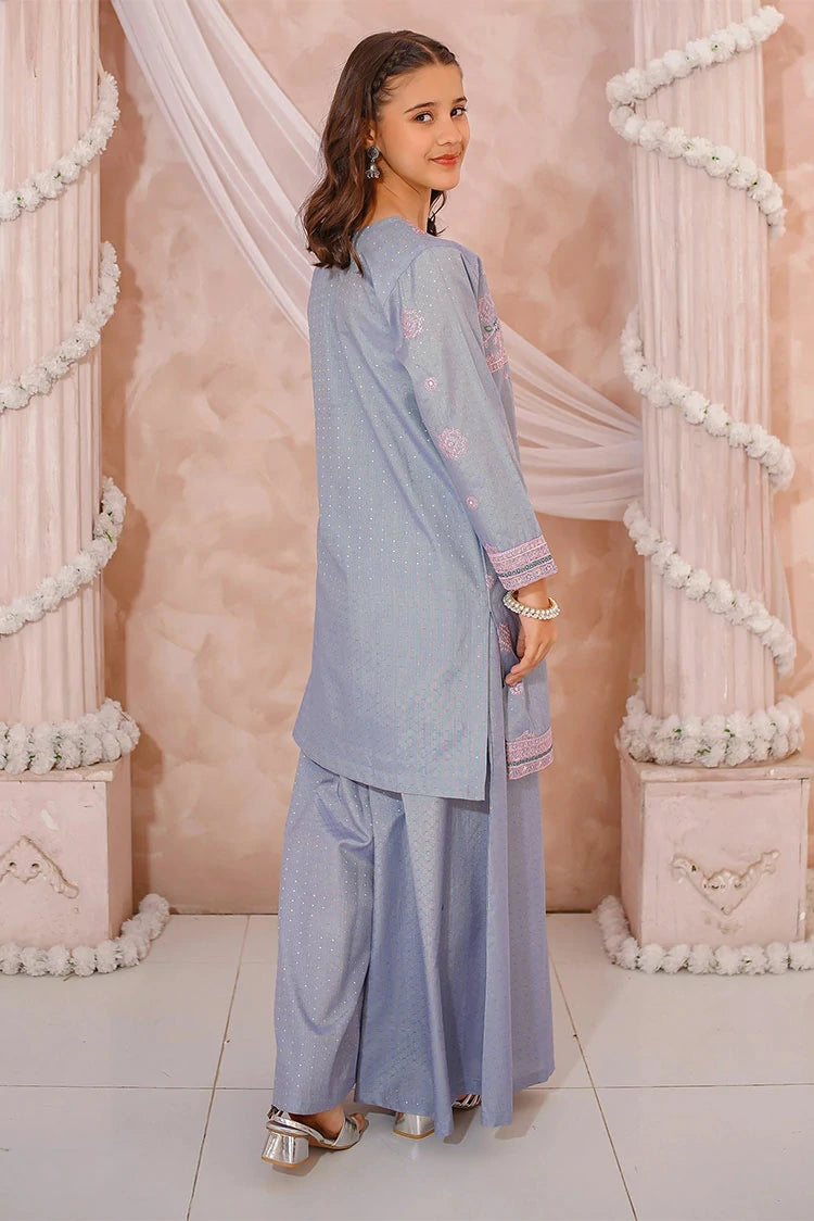 Picture of Modest - Cotton Lawn Embroidered Sharara - 3 Piece - Available at Raja Sahib