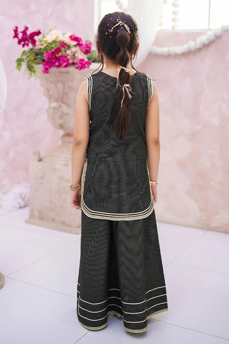 Picture of Modest - Toddlers Black Cotton Lawn Set - 3 Piece - Available at Raja Sahib