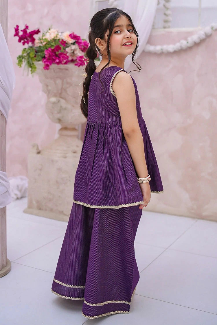 Picture of Modest - Embroidered Maysuri Sharara - 3 Piece - Available at Raja Sahib