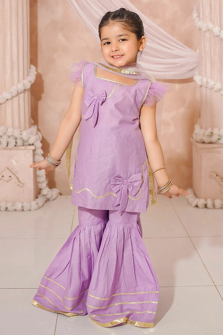 Picture of Modest - Cotton Lawn Embroidered Gharara - 3 Piece - Available at Raja Sahib