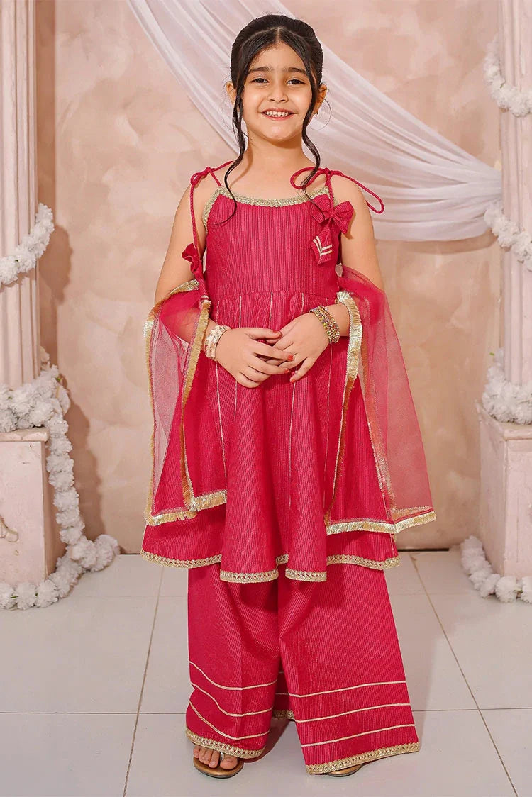 Picture of Modest - Girls Embroidered Maysuri Sharara - 3 Piece - Available at Raja Sahib