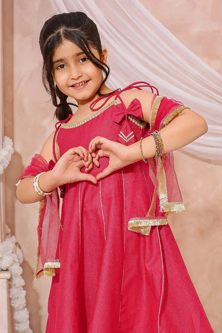Picture of Modest - Girls Embroidered Maysuri Sharara - 3 Piece - Available at Raja Sahib