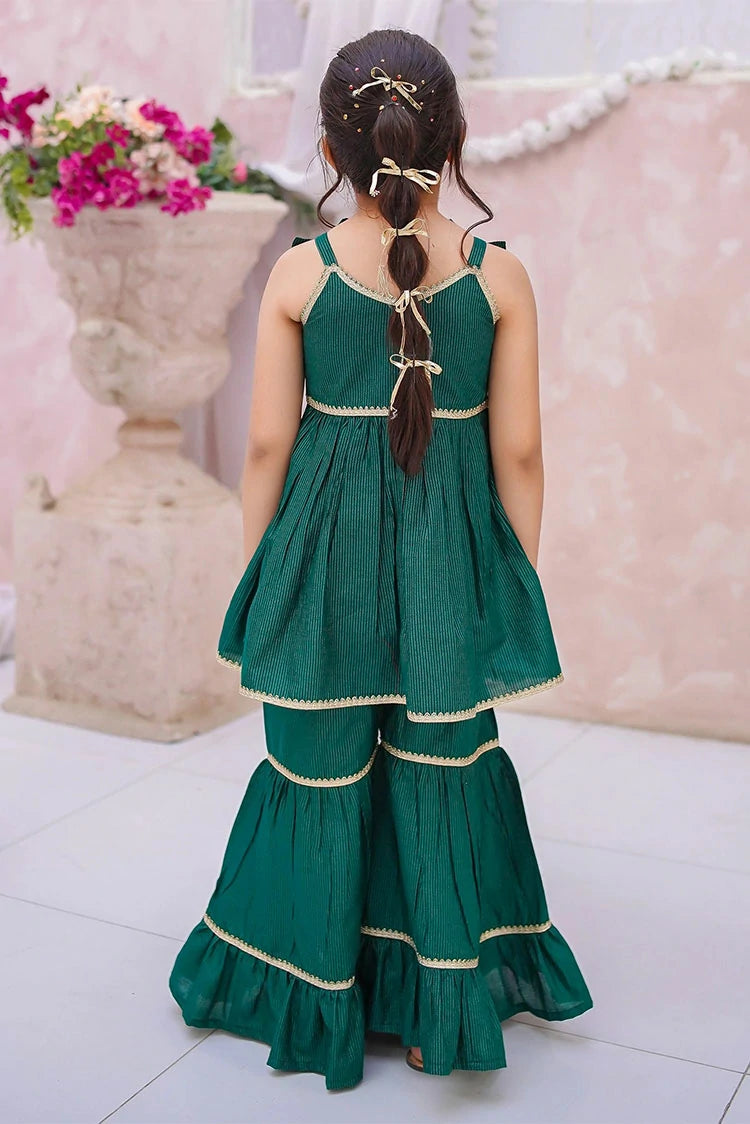 Picture of Modest - Embroidered Cotton Lawn Gharara - 3 Piece - Available at Raja Sahib