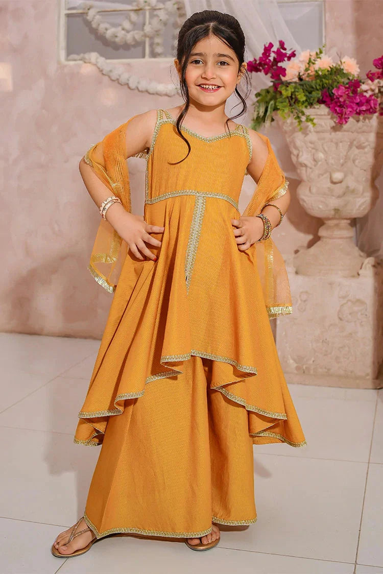 Picture of Modest - Girls Embroidered Maysuri Sharara - 3 Piece - Available at Raja Sahib