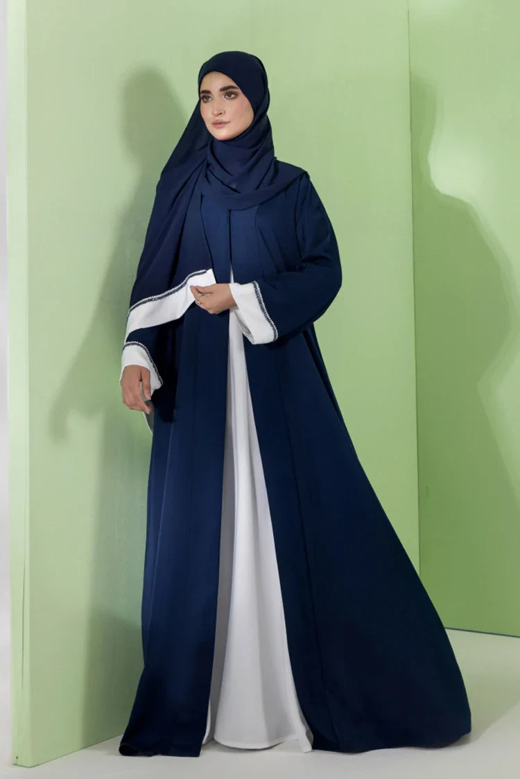 Picture of Malbus - Kimono - Amira Elegance - Midnight Blue - Available at Raja Sahib