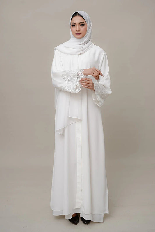 Picture of Malbus - Abaya - Celestial White - Available at Raja Sahib