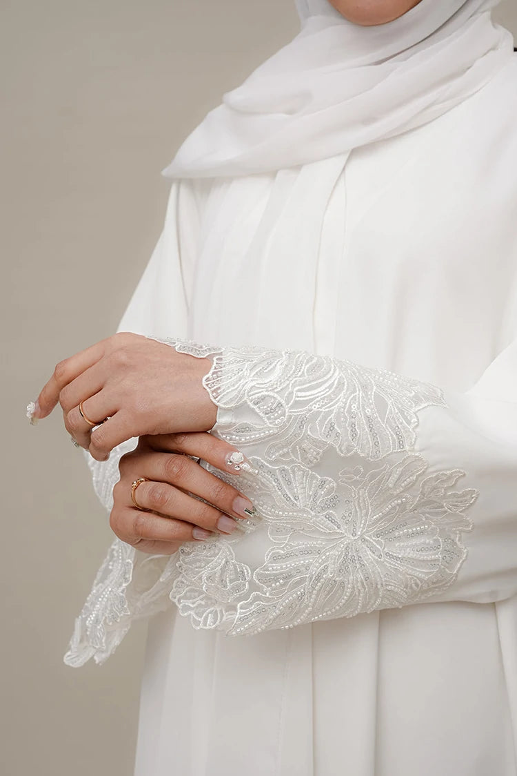 Picture of Malbus - Abaya - Celestial White - Available at Raja Sahib