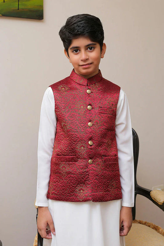 Picture of Real Image - Kids Waistcoat - OKW-001 - Available at Raja Sahib