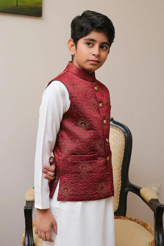 Picture of Real Image - Kids Waistcoat - OKW-001 - Available at Raja Sahib