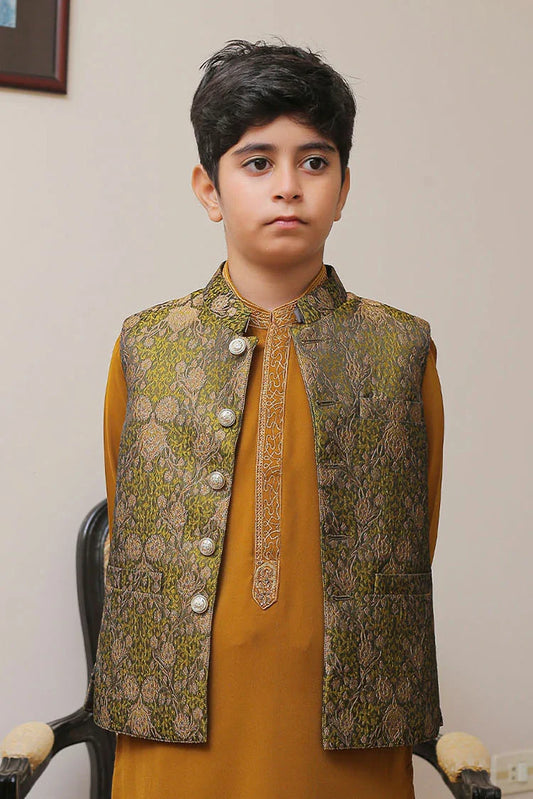 Picture of Real Image - Kids Waistcoat - OKW-006 - Available at Raja Sahib