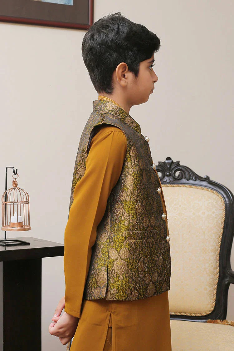 Picture of Real Image - Kids Waistcoat - OKW-006 - Available at Raja Sahib