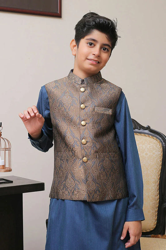 Picture of Real Image - Kids Waistcoat - OKW-007 - Available at Raja Sahib