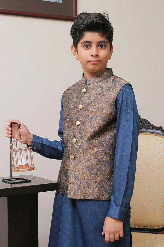 Picture of Real Image - Kids Waistcoat - OKW-007 - Available at Raja Sahib